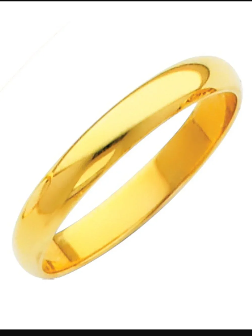 14KT GOLD PLAIN WEDDING BAND 3MM SIZE 5